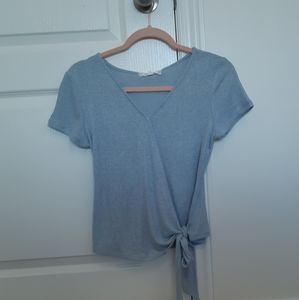 Blue wrap shirt